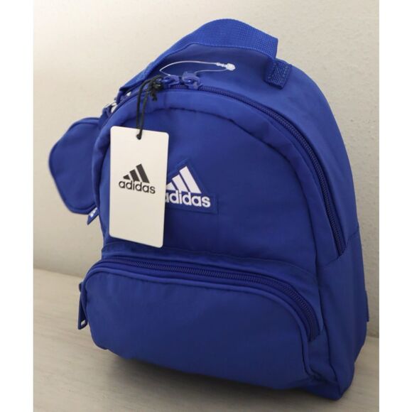 Adidas IU9283 Unisex Semi Lucid Blue Must Have Mini Backpack w/Coin Pouch - Picture 4 of 15